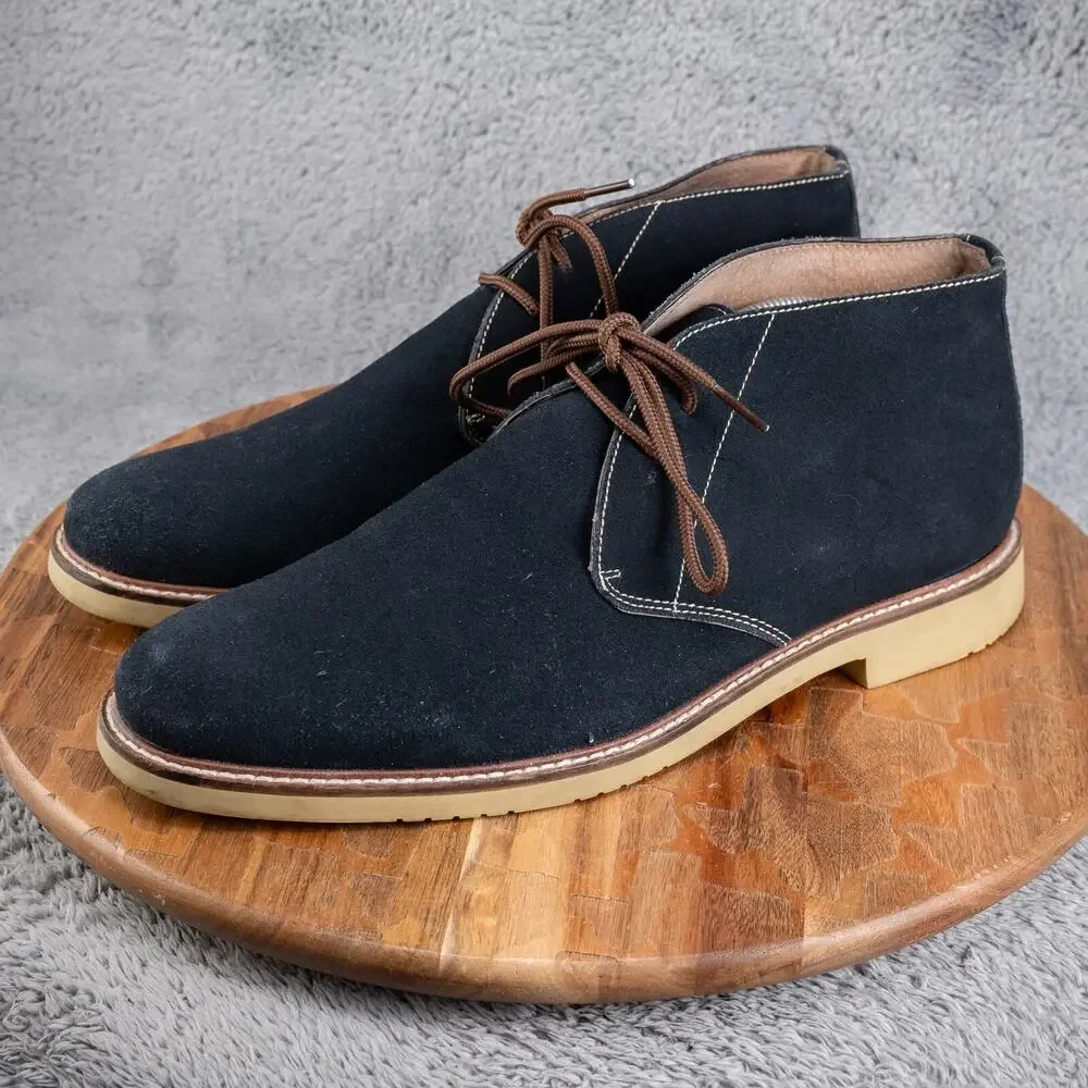 Banana Repubic Oxford Navy Suede Lace Up Shoes Men Size 10.5‎ M
